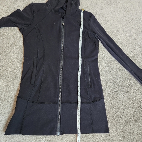 Lululemon Daily Practice Jacket Full Zip Black Hooded Sweatshirt Hoodie Size 6 - Picture 11 of 15